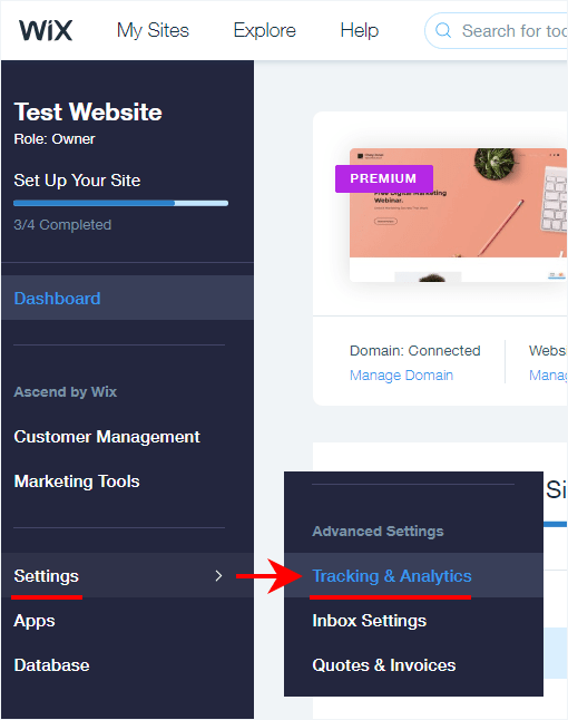 Wix跟踪和分析工具